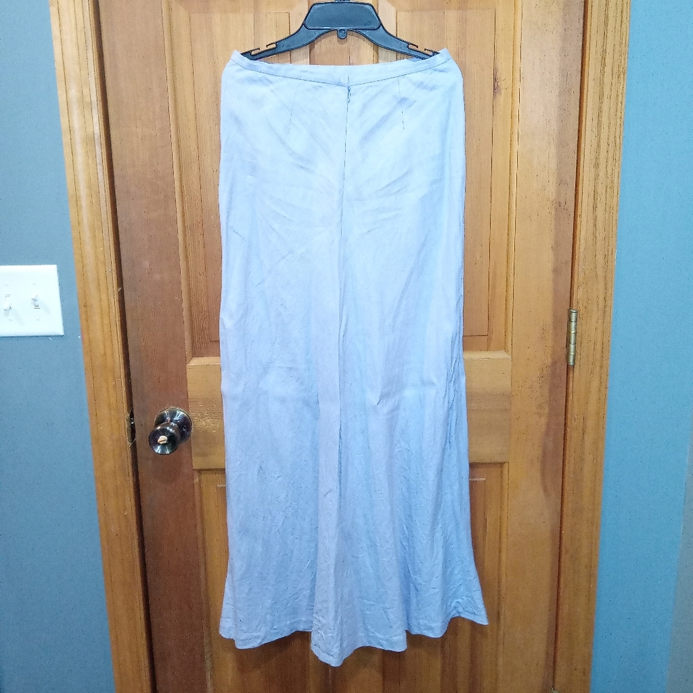 Bush Wacker 100% linen purple maxi skirt size 6 - Picture 2 of 5